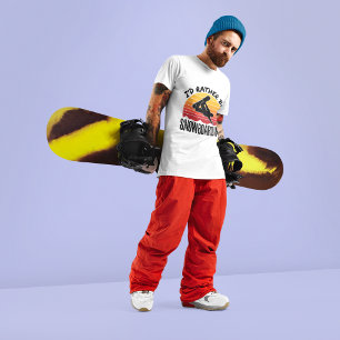 Camiseta Preferiría estar Snowboard Snowboard Snowboard Vin