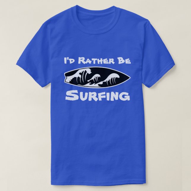 Camiseta Preferiría Estar Surfista - Surfing Beach (Diseño del anverso)