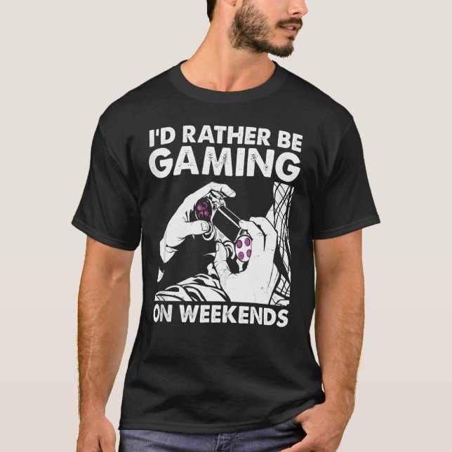 Camiseta Preferiría Estar Videojuego Geek Para G Online (Anverso)