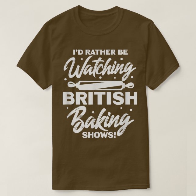 Camiseta Preferiría Estar Viendo Programas Británicos De Ho (Diseño del anverso)