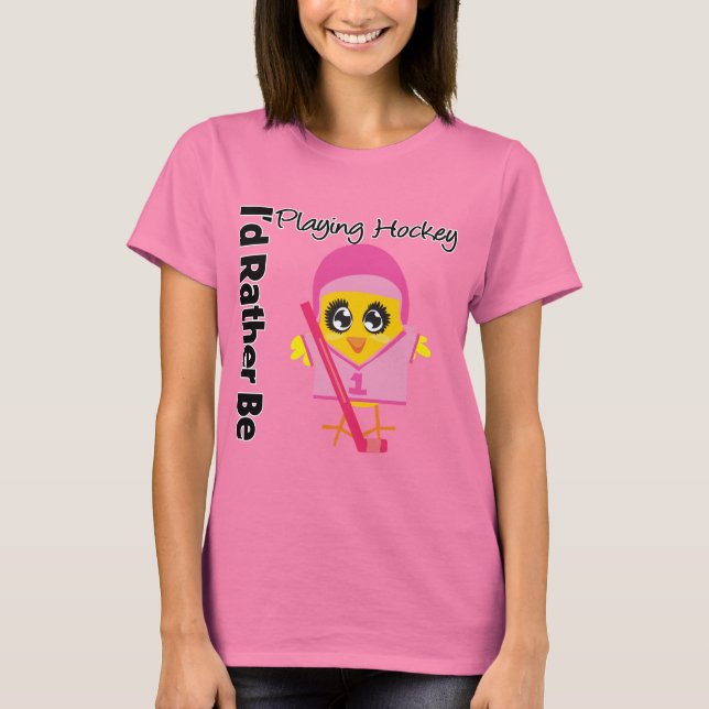 Camiseta Preferiría Jugar Hockey (Anverso)