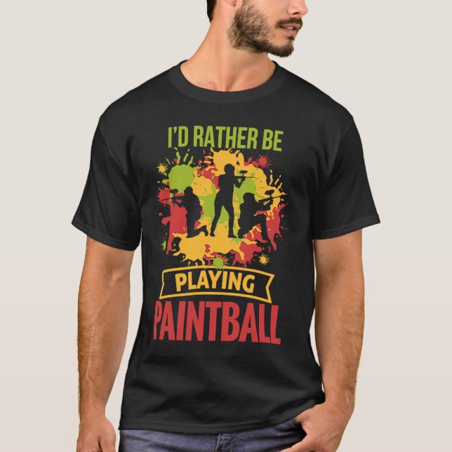 Camiseta Preferiría Jugar Paintball (Anverso)