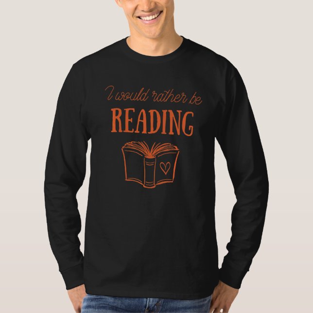 Camiseta Preferiría Leer Libro De Capítulos Nerd (Anverso)
