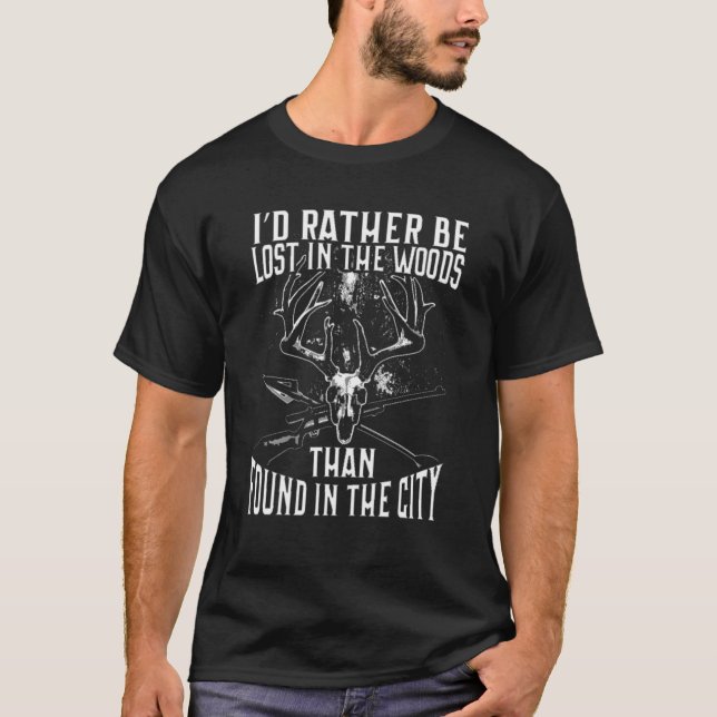 Camiseta Preferiría Perderme En El Bosque Que Encontrarme E (Anverso)