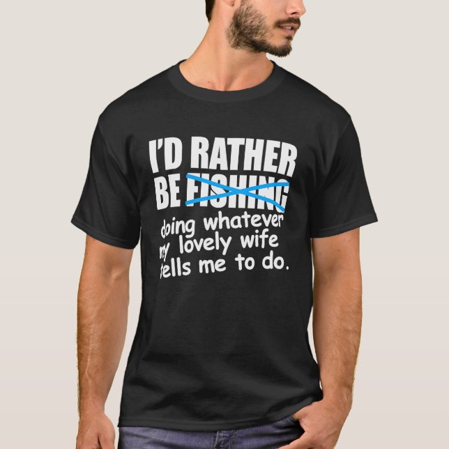 Camiseta Preferiría Pescar Pescador (Anverso)