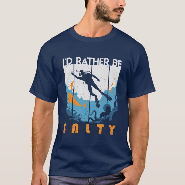 Camiseta Preferiría Scuba Salty Diving Vintage (Anverso)