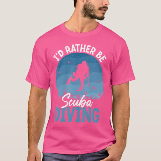 Camiseta Preferiría Ser Buceo Scuba (Anverso)