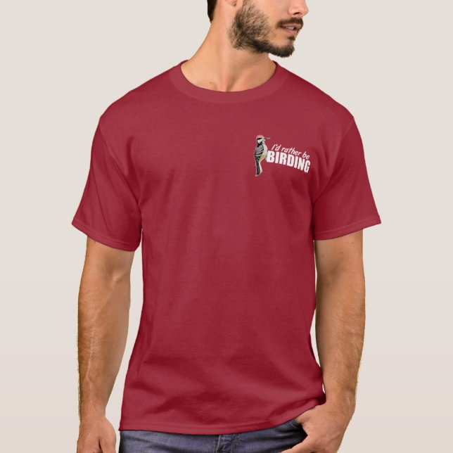 Camiseta Preferiría ser un pájaro carpintero (Anverso)