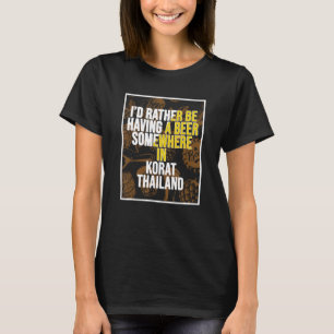 Camiseta Preferiría Tener Una Cerveza En Algún Lugar De Kor