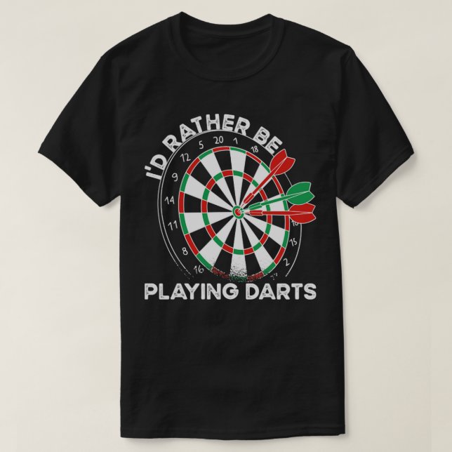 Camiseta Prefiere Jugar Dardos (Diseño del anverso)