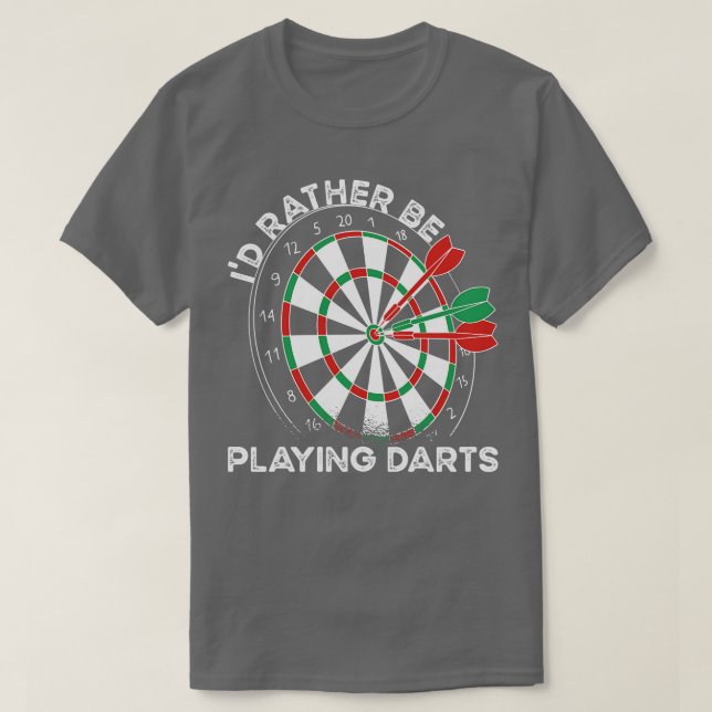 Camiseta Prefiere Jugar Dardos (Diseño del anverso)