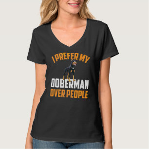 Camiseta Prefiere Mi Doberman Sobre La Gente Perro Pinscher