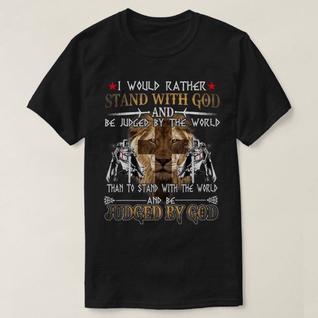 Camiseta Prefiero Apoyar A Dios Caballero Templario T-Sh (Diseño del anverso)