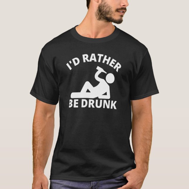 Camiseta Prefiero beber alcohol (Anverso)