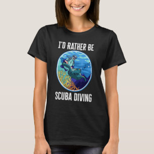 Camiseta Prefiero bucear en Scuba en el océano de las tortu
