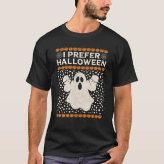 Camiseta Prefiero el esqueleto de Halloween Navidades de Sa