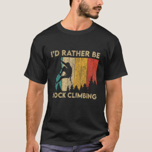 Camiseta Prefiero escalar rock en divertida vintage Boulder