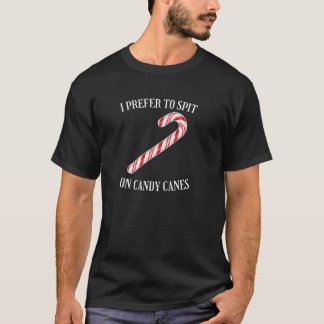 Camiseta Prefiero escupir en bastones de caramelo Navidades