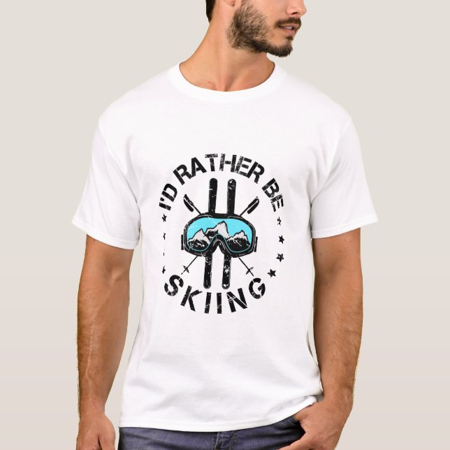 Camiseta Prefiero Esquiar Esquí (Anverso)