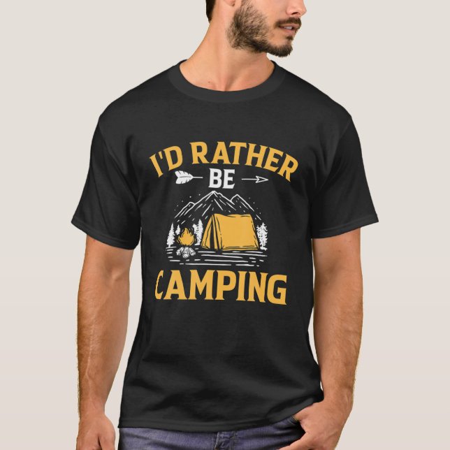 Camiseta Prefiero estar acampando (Anverso)