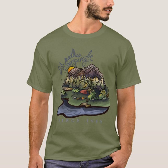 Camiseta Prefiero estar acampando (Anverso)