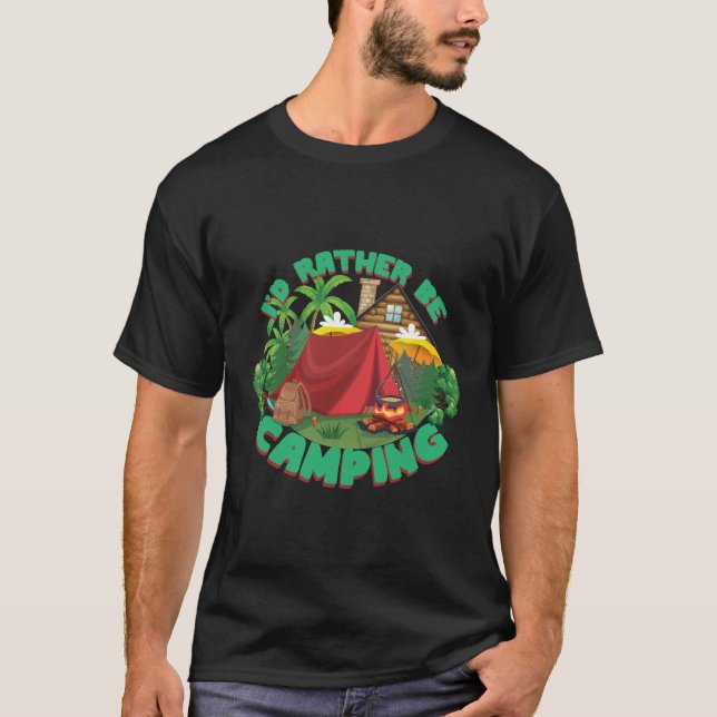 Camiseta Prefiero estar acampando (Anverso)