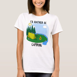Camiseta Prefiero estar acampando - luz