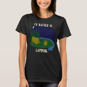 Camiseta Prefiero estar acampando - oscuro