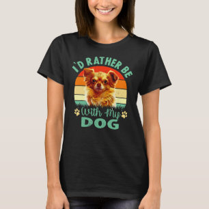 Camiseta Prefiero Estar Con Mi Perro Chihuahua Perro Perro