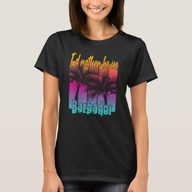 Camiseta Prefiero estar en Barbados (Anverso)