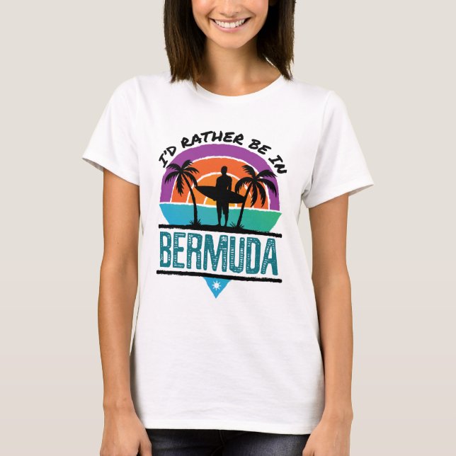 Camiseta Prefiero estar en Bermudas (Anverso)