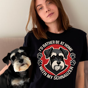 Camiseta Prefiero estar en casa con mi Schnauzer