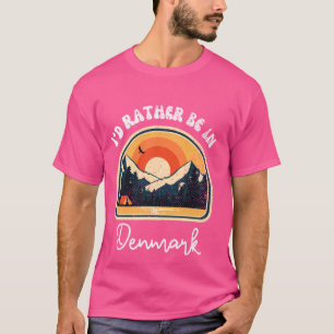 Camiseta Prefiero estar en Dinamarca Vintage Dinamarca vaca