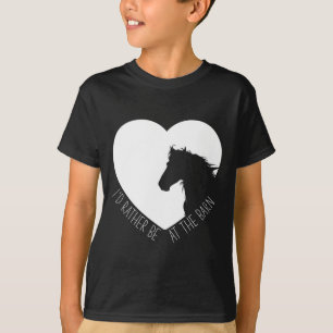 Camiseta Prefiero Estar En El Barn Horse Cowgirl Horseback