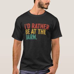 Camiseta Prefiero Estar En El Granjero Chica Horse Farm