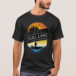 Camiseta Prefiero estar en el lago Wisconsin Sunset Fishin
