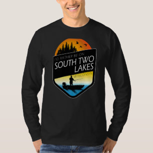 Camiseta Prefiero estar en el sur de dos lagos pescando Wis