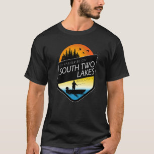 Camiseta Prefiero estar en el sur de dos lagos pescando Wis