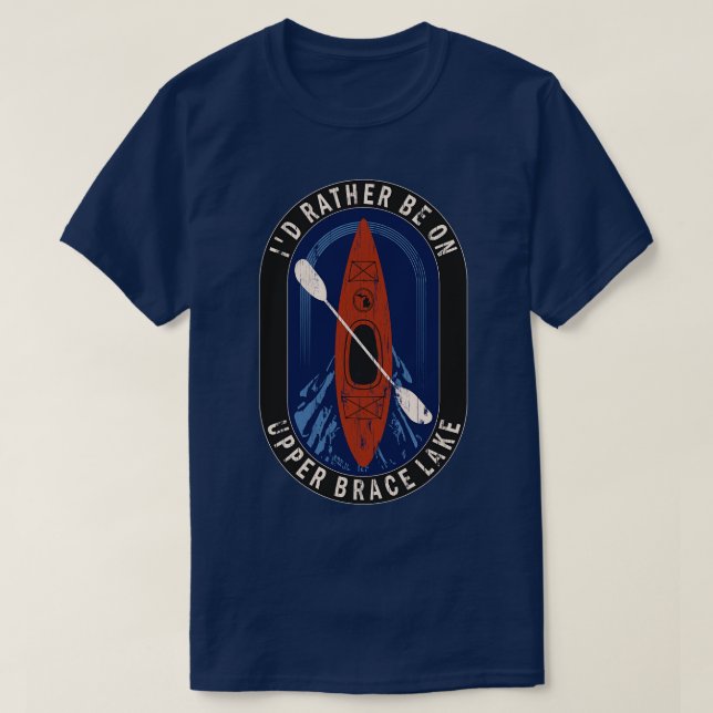 Camiseta Prefiero estar en Kayak en el lago Upace en MI (Diseño del anverso)