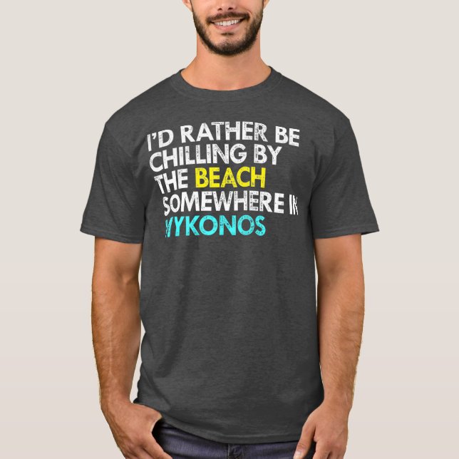 Camiseta Prefiero Estar En La Grecia De Mykonos (Anverso)