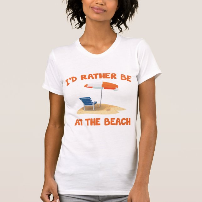 Camiseta Prefiero Estar En La Playa (Anverso)