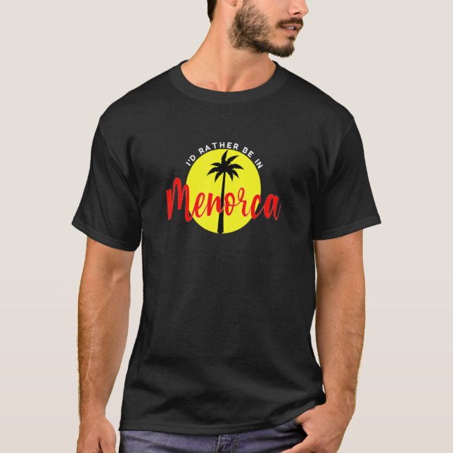 Camiseta Prefiero estar en Menorca - Vacation Beach Blue (Anverso)