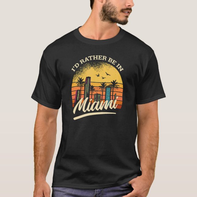 Camiseta Prefiero estar en miami retro tee (Anverso)