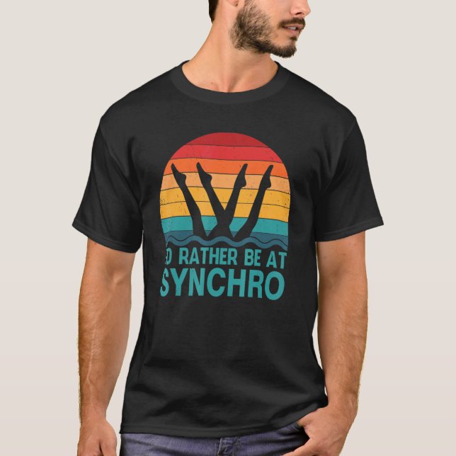 Camiseta Prefiero Estar En Synchro Retro Sincronizado Swimm (Anverso)