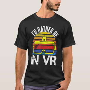 Camiseta Prefiero estar en VR en gafas de juegos de realida