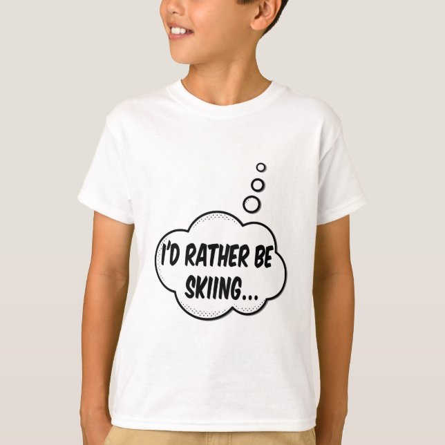 Camiseta Prefiero estar esquiando (Anverso)