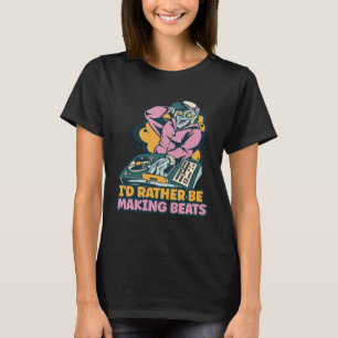 Camiseta Prefiero estar ganando música de jockey de disco
