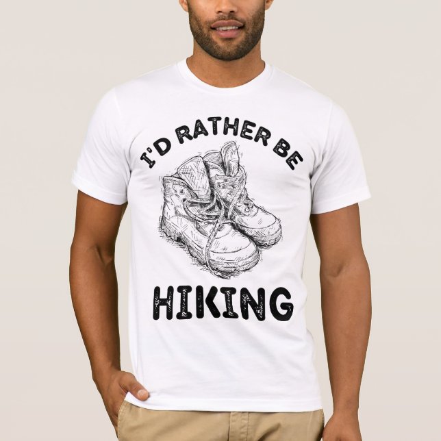 Camiseta Prefiero estar haciendo senderismo (Anverso)