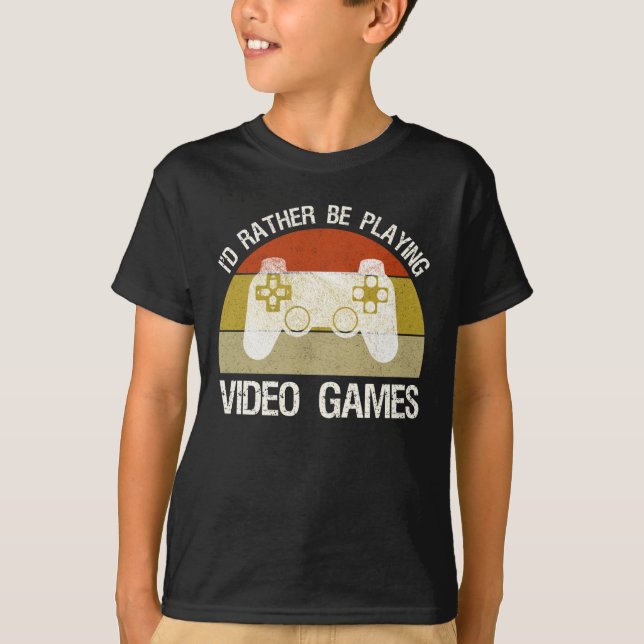 Camiseta Prefiero estar jugando videojuegos (Anverso)