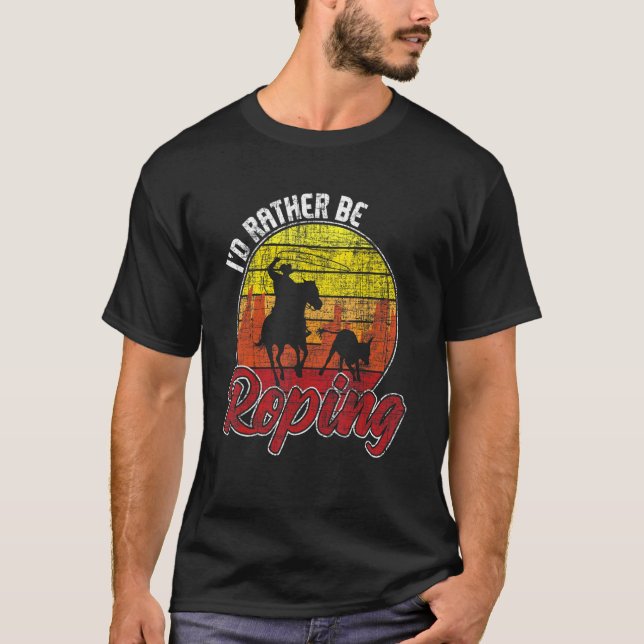 Camiseta Prefiero estar lazando  Ecuestre Header Heeler Cab (Anverso)